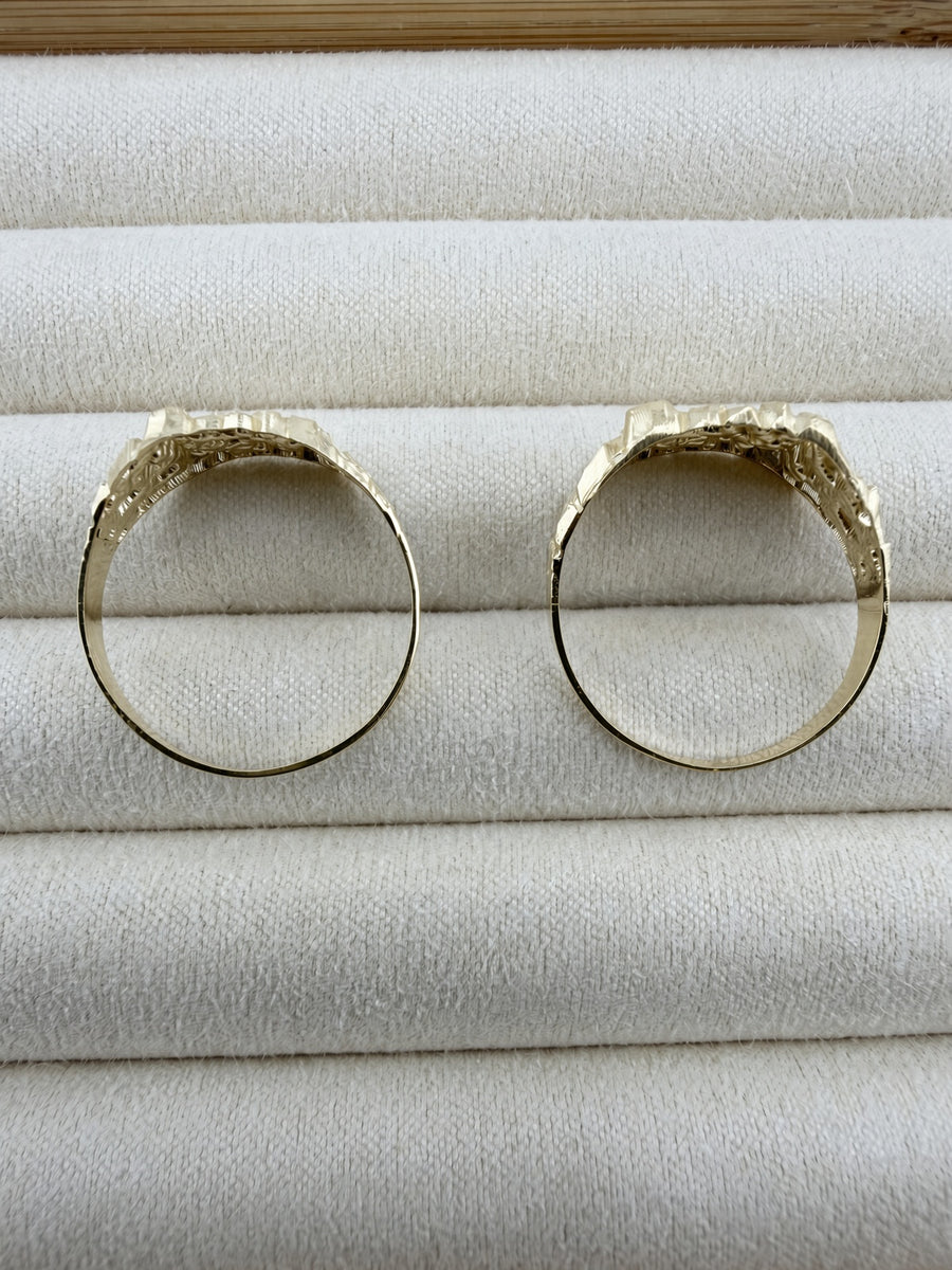 10K Yellow Gold Nugget Ring