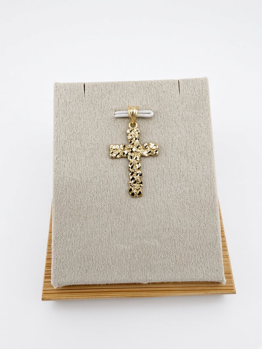10kt Gold Nugget cross