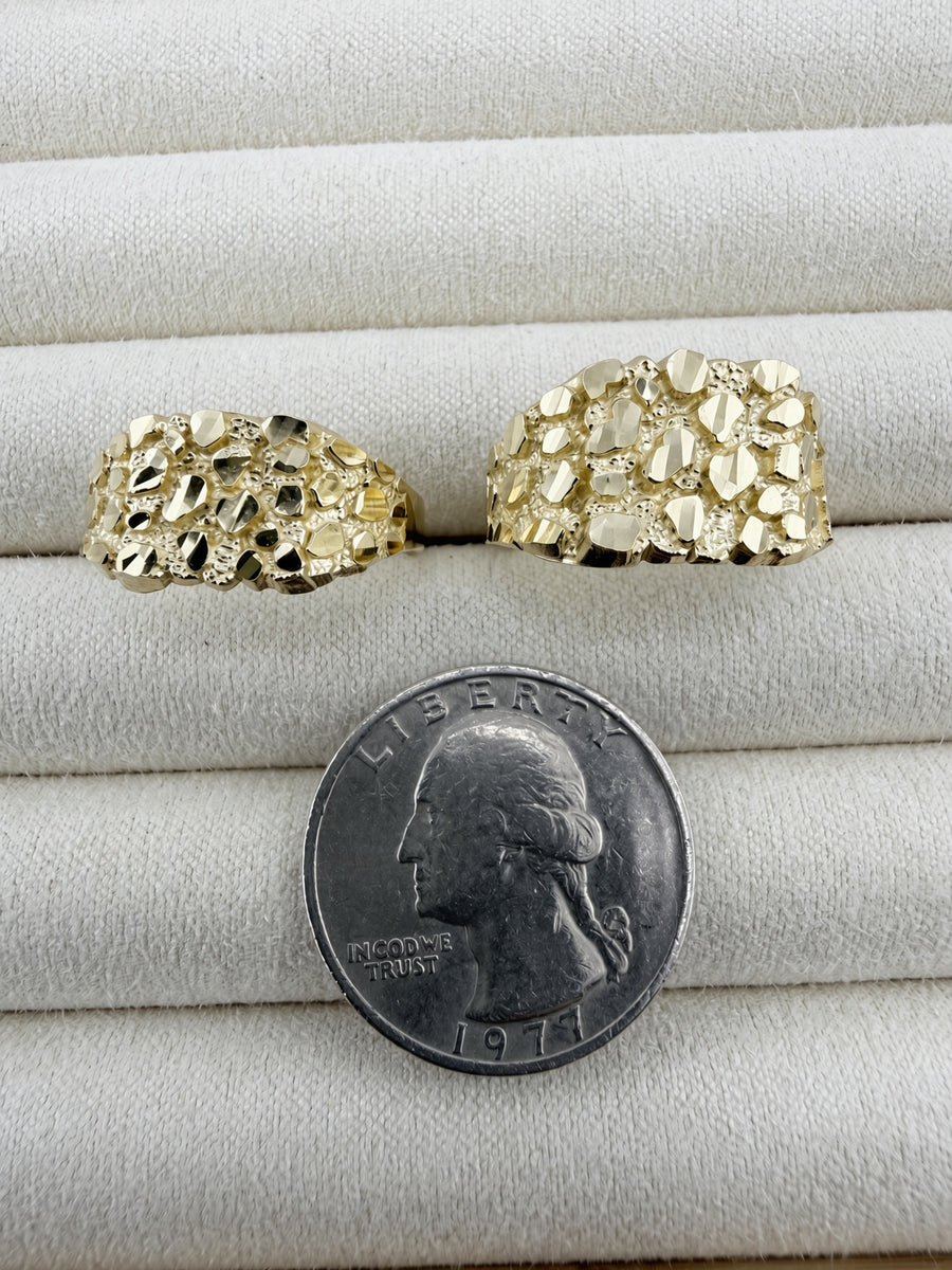10K Yellow Gold Nugget Ring
