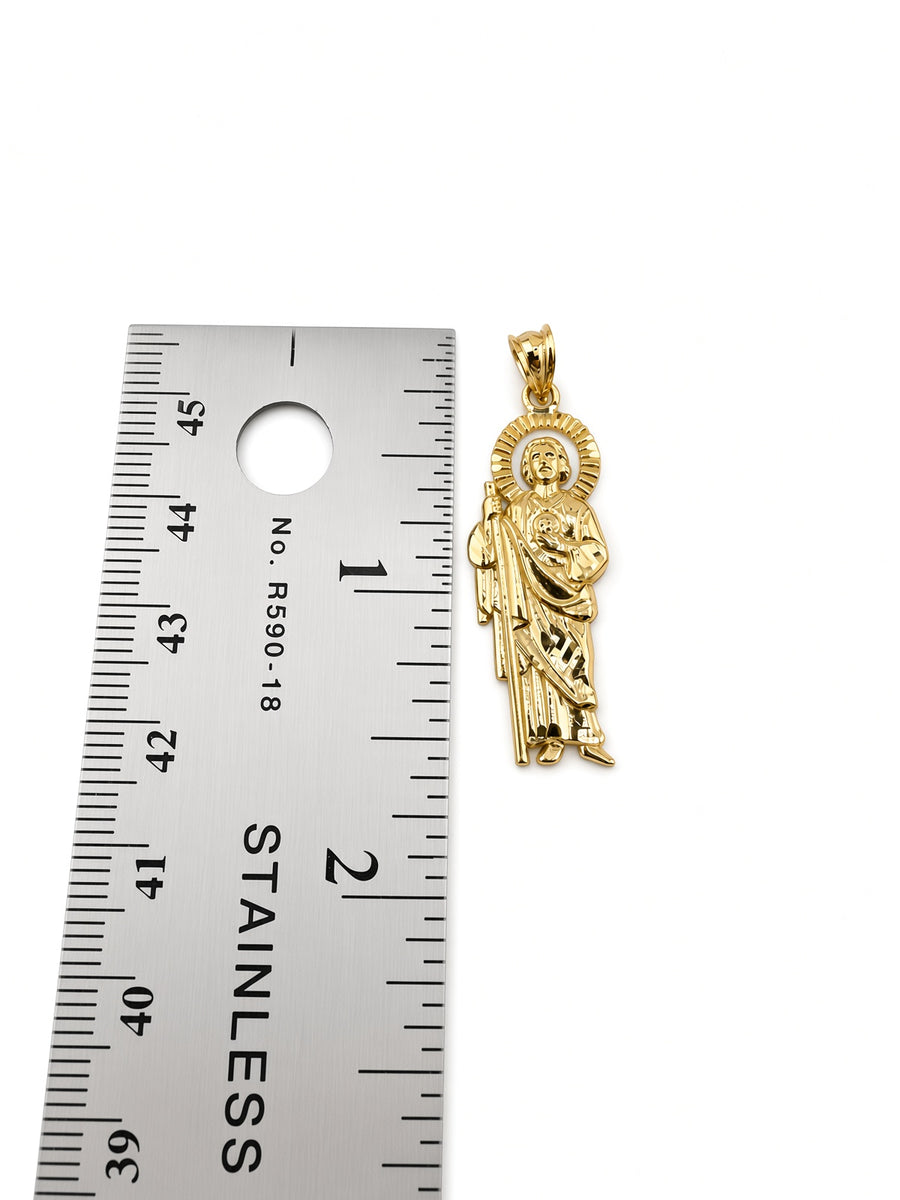 10K Yellow Gold San Judas Pendant