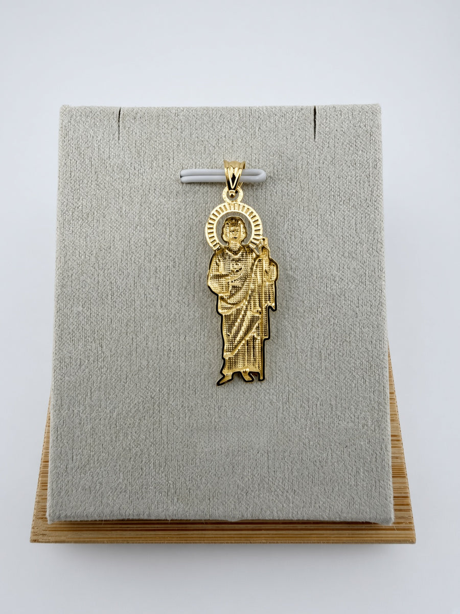 10K Yellow Gold San Judas Pendant