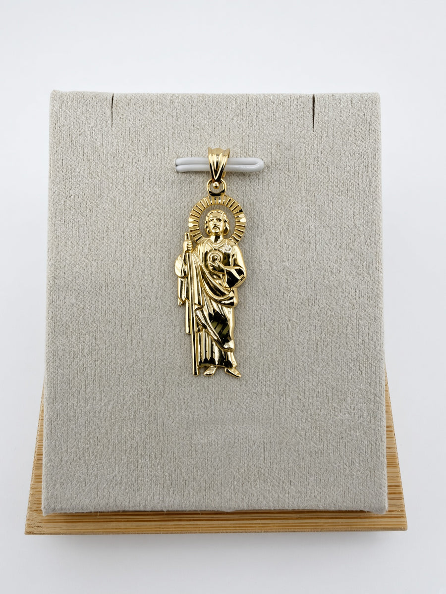 10K Yellow Gold San Judas Pendant