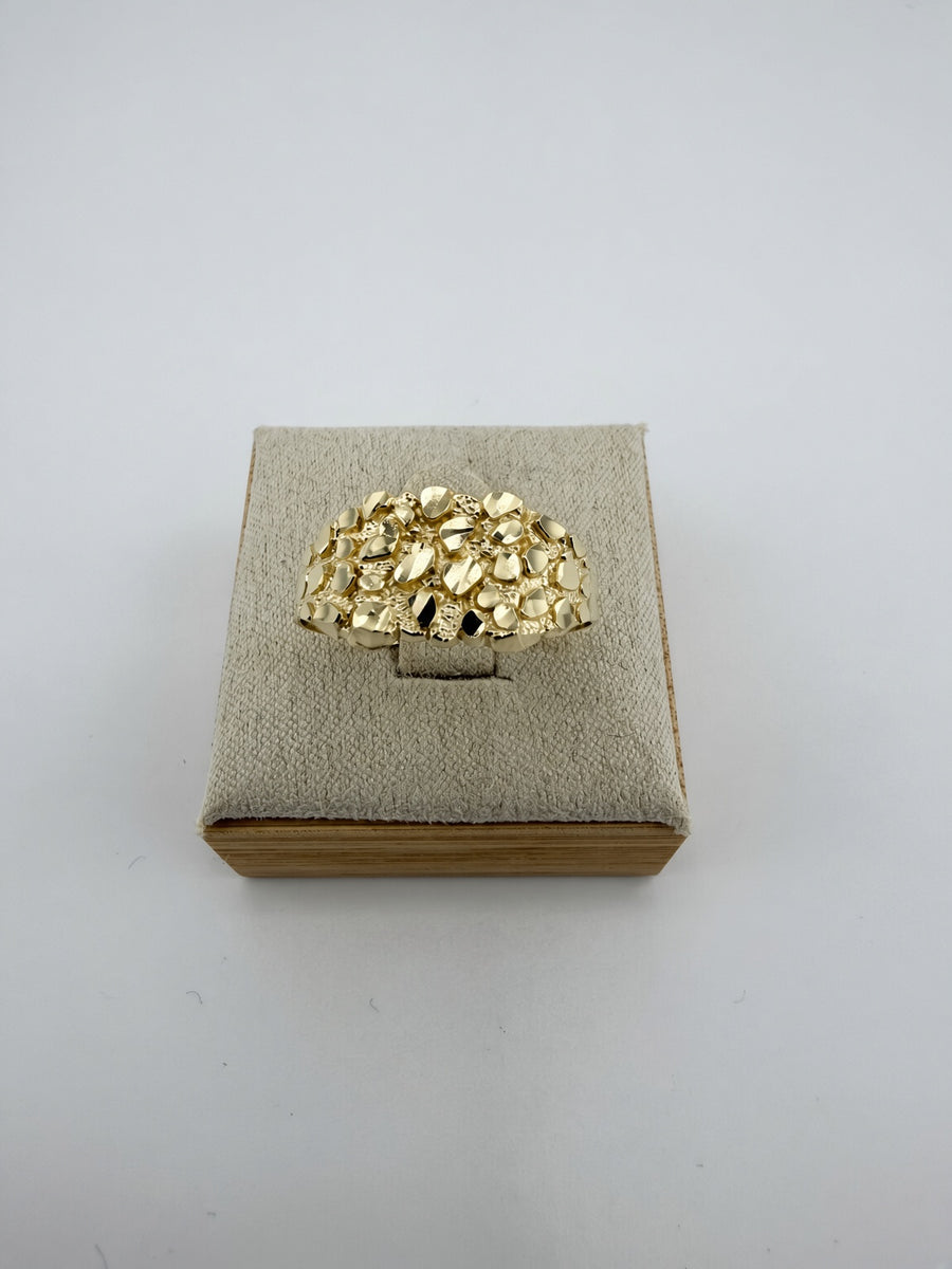 10K Yellow Gold Nugget Ring