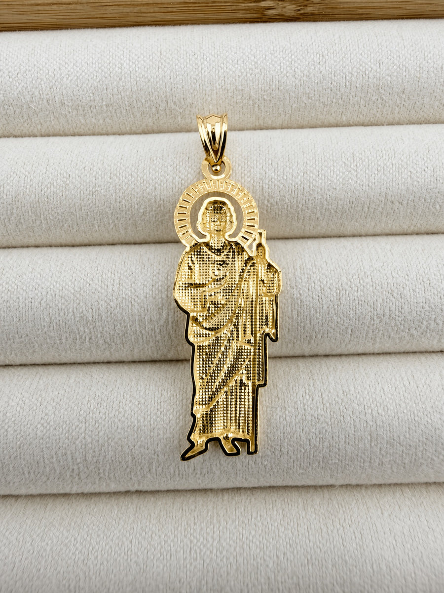 10K Yellow Gold San Judas Pendant