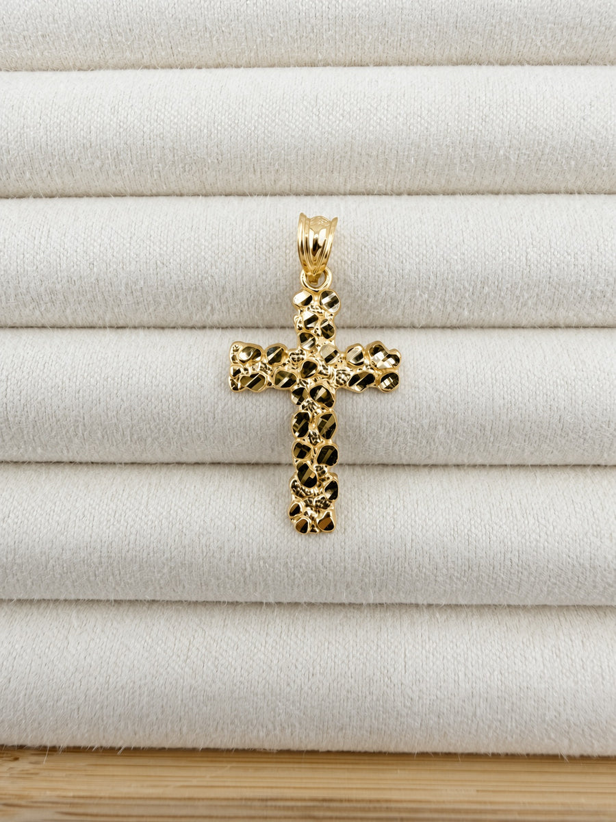 10kt Gold Nugget cross