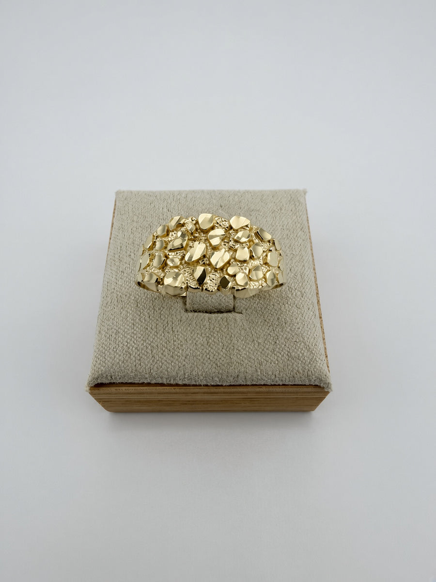 10K Yellow Gold Nugget Ring