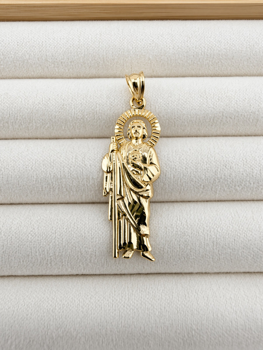 10K Yellow Gold San Judas Pendant