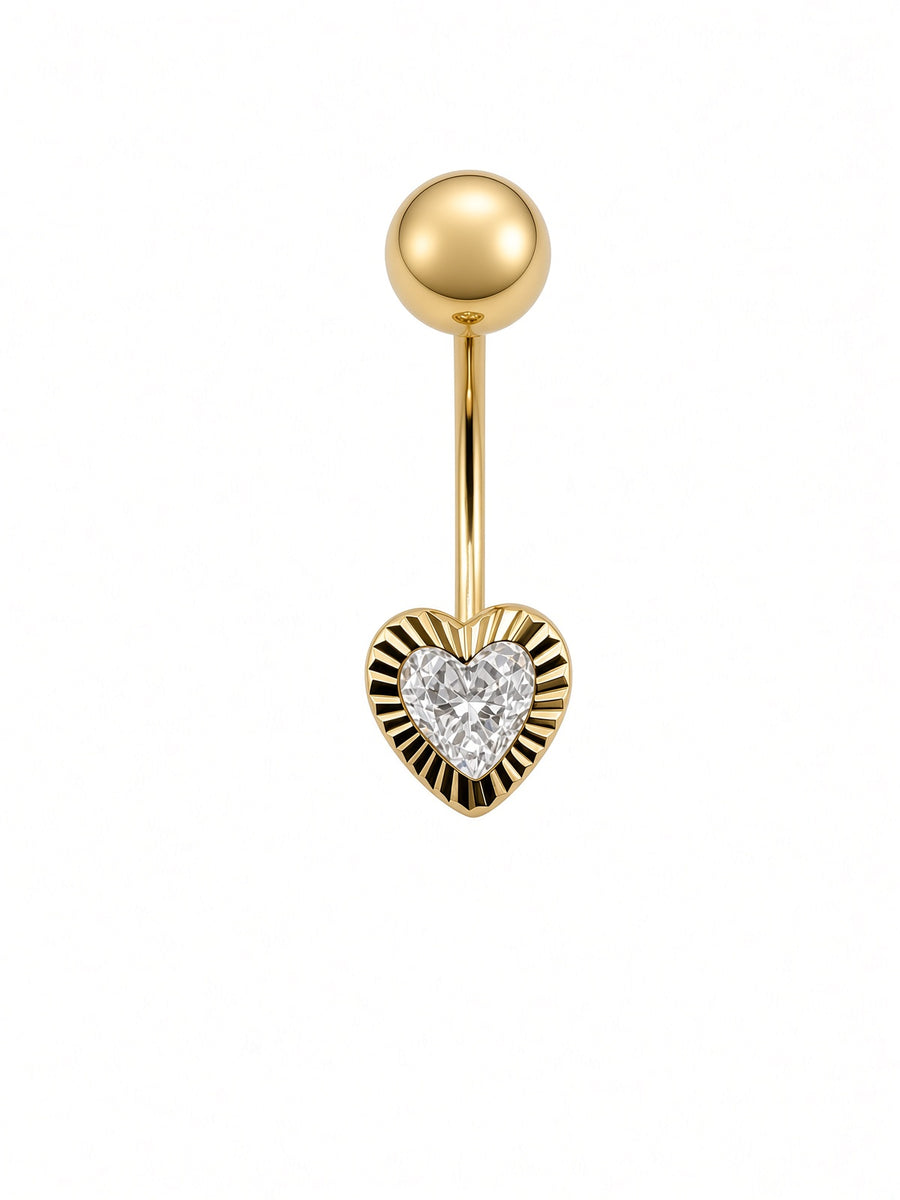 14kt Yellow Gold Belly Button Piercing
