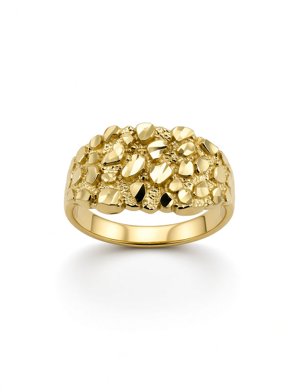 10K Yellow Gold Nugget Ring