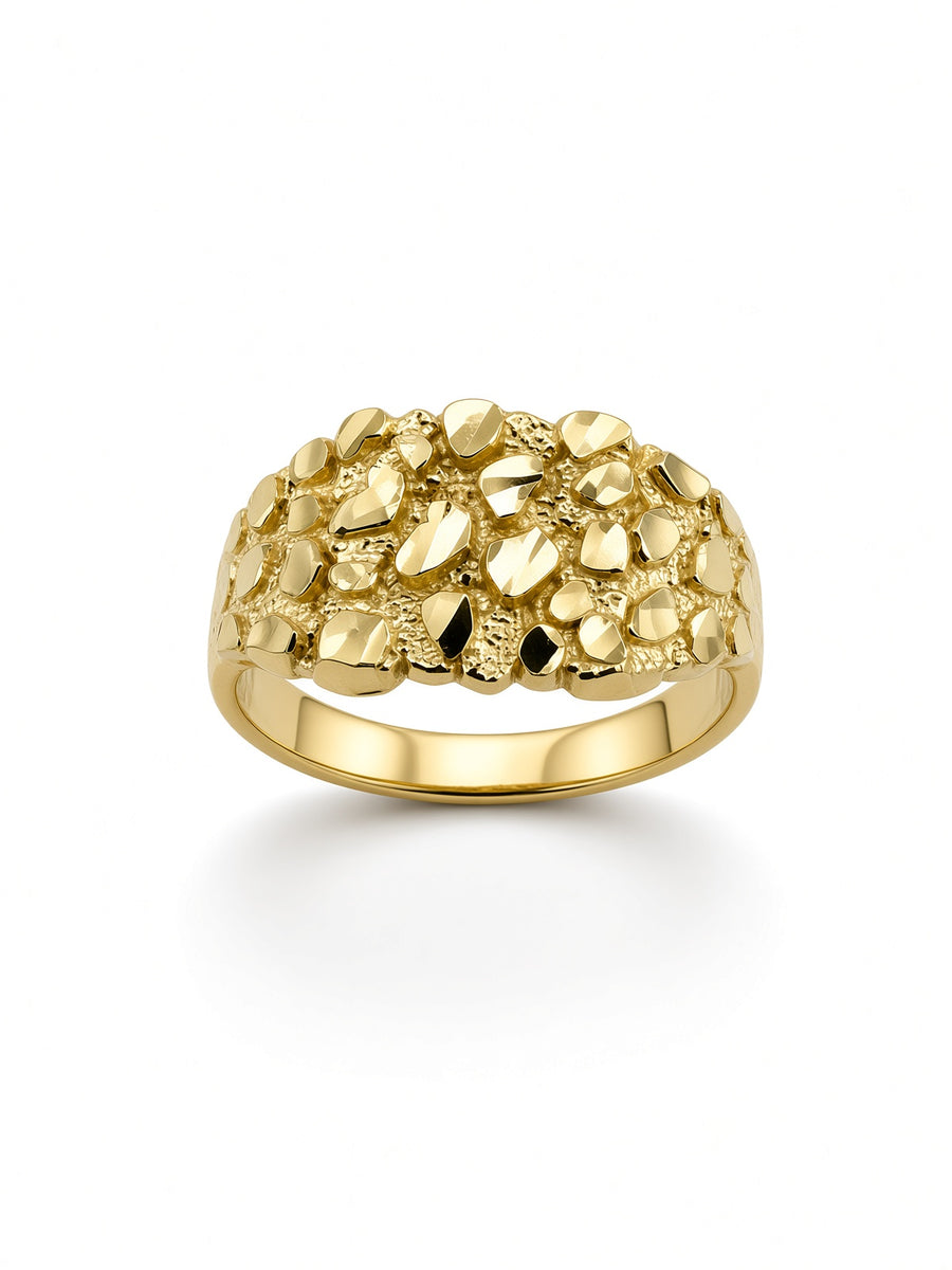 10K Yellow Gold Nugget Ring