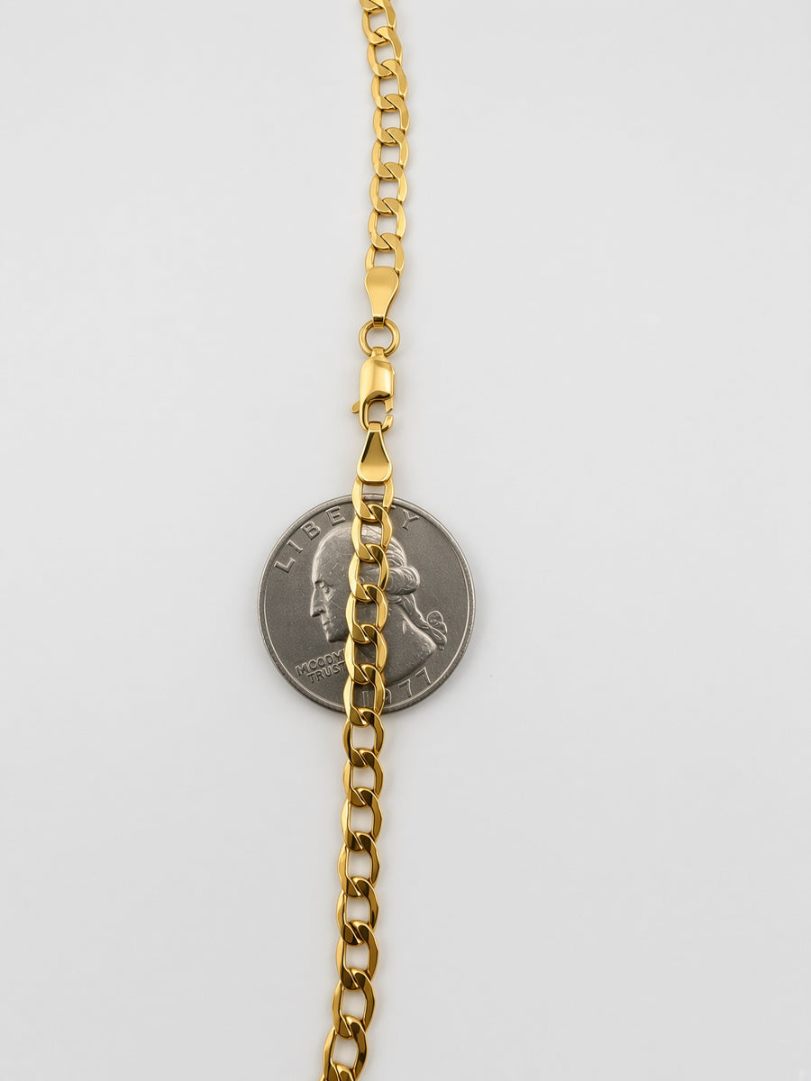 10K Yellow Gold Curb Chain – 4.5mm