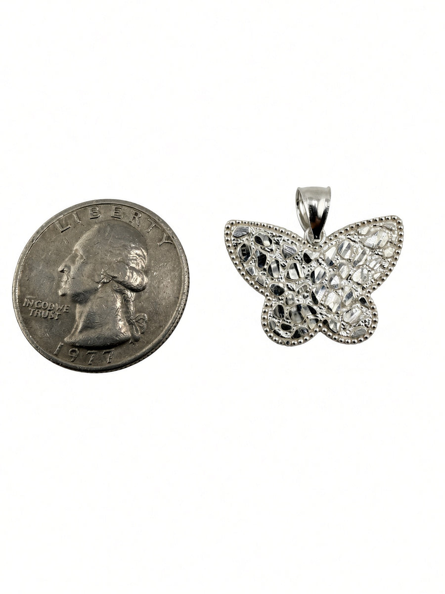 925 Sterling Silver Nugget Butterfly