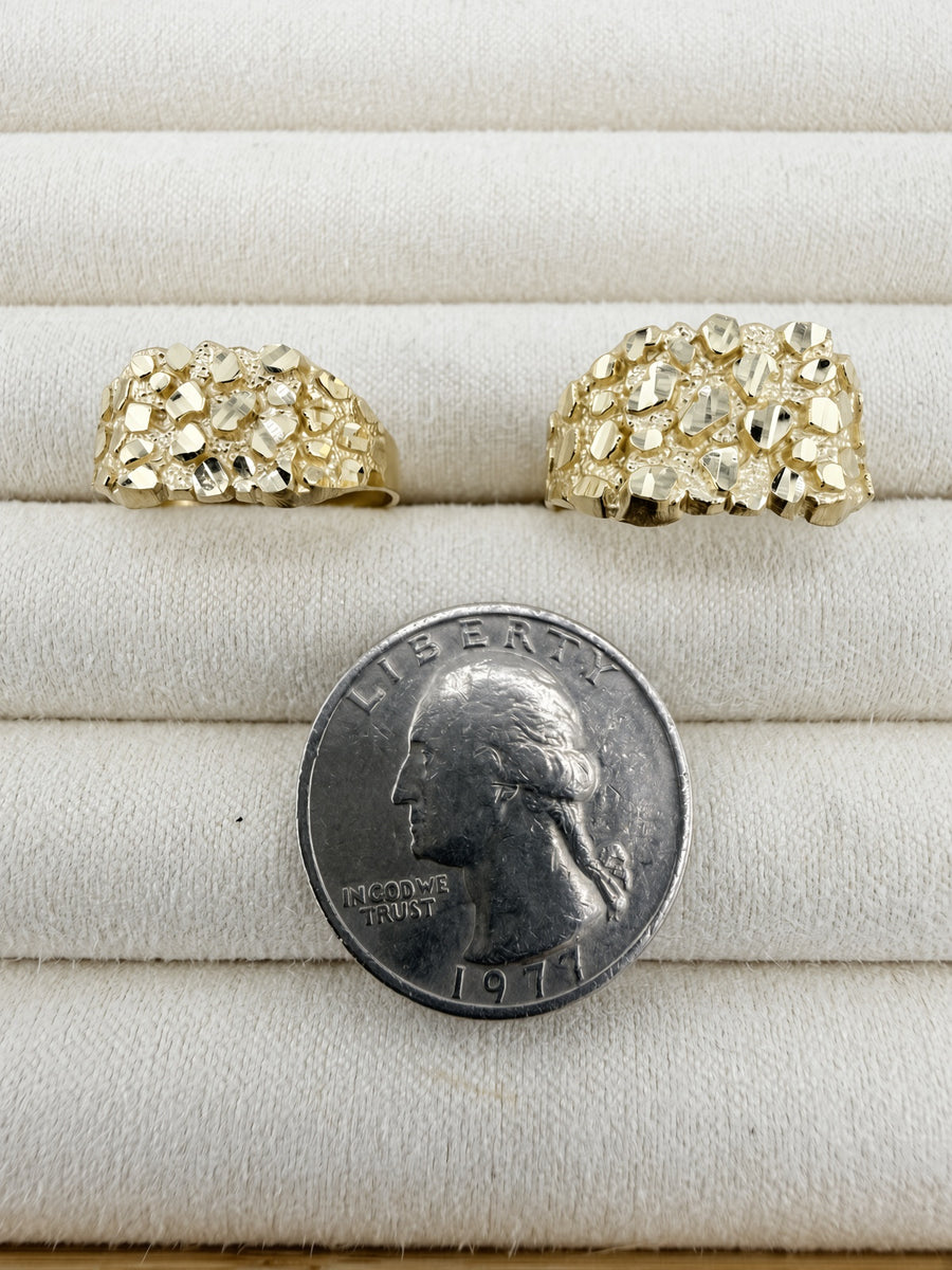14kt Gold Nugget Rings