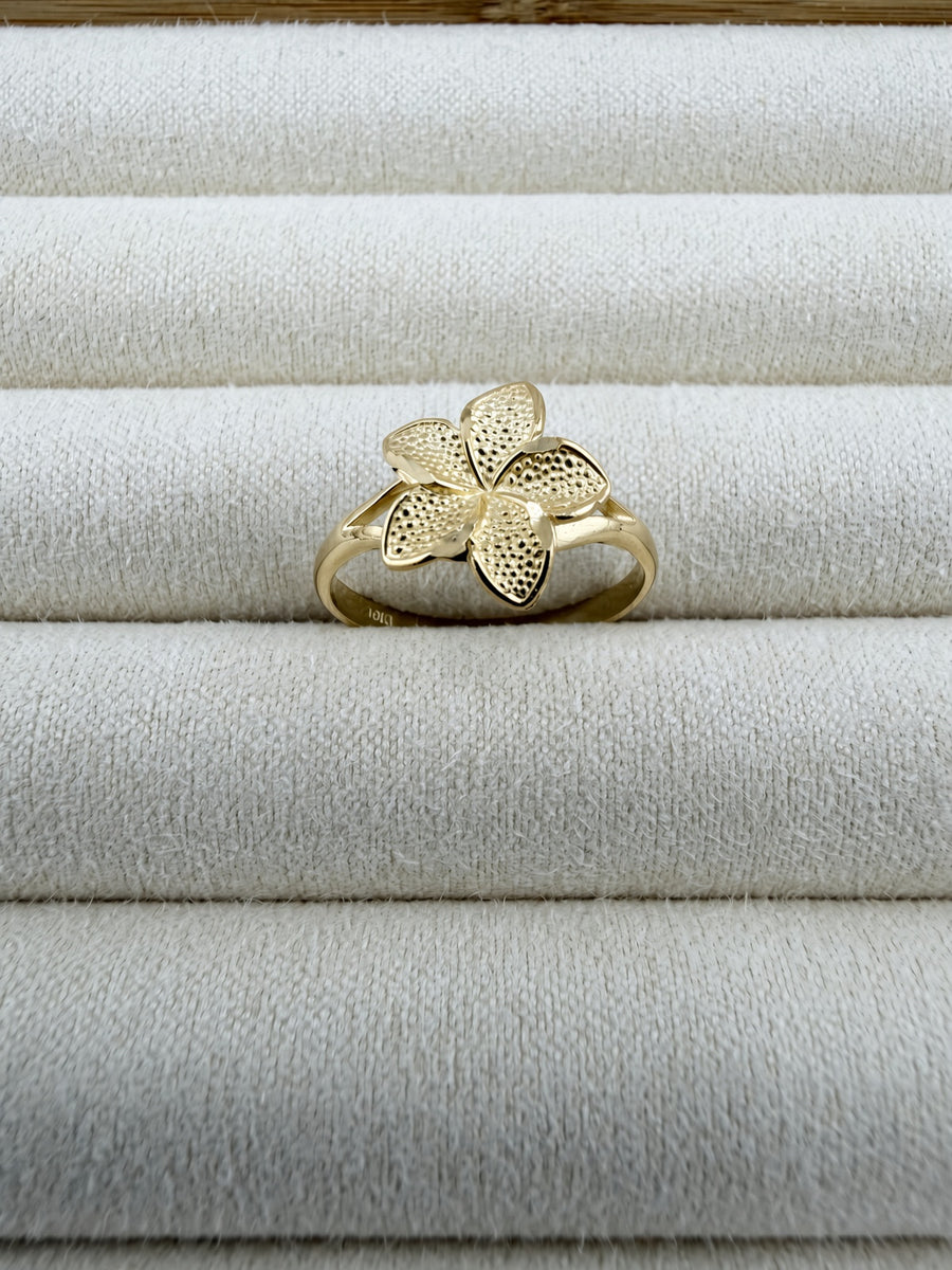 10K Yellow Gold Flower Ring