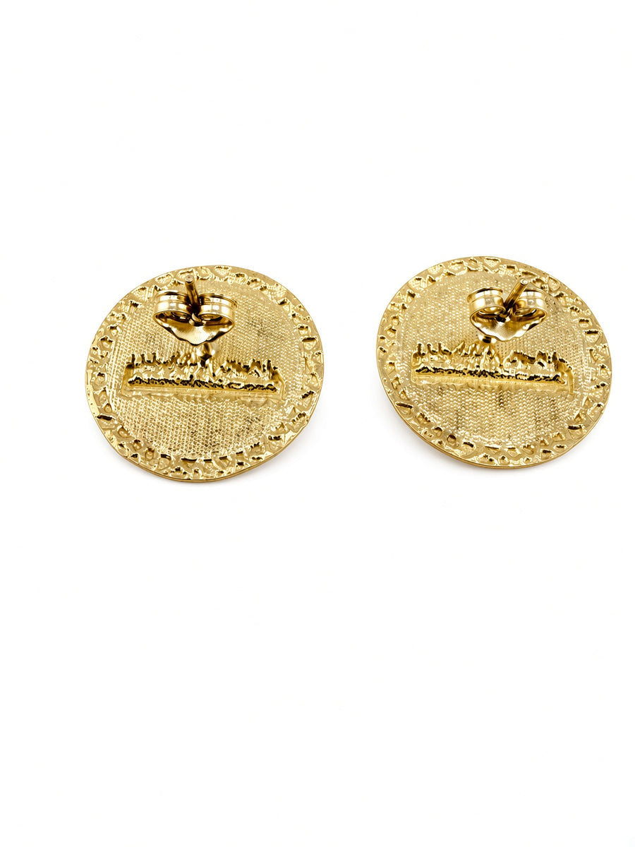10kt Last Supper Stud Earrings