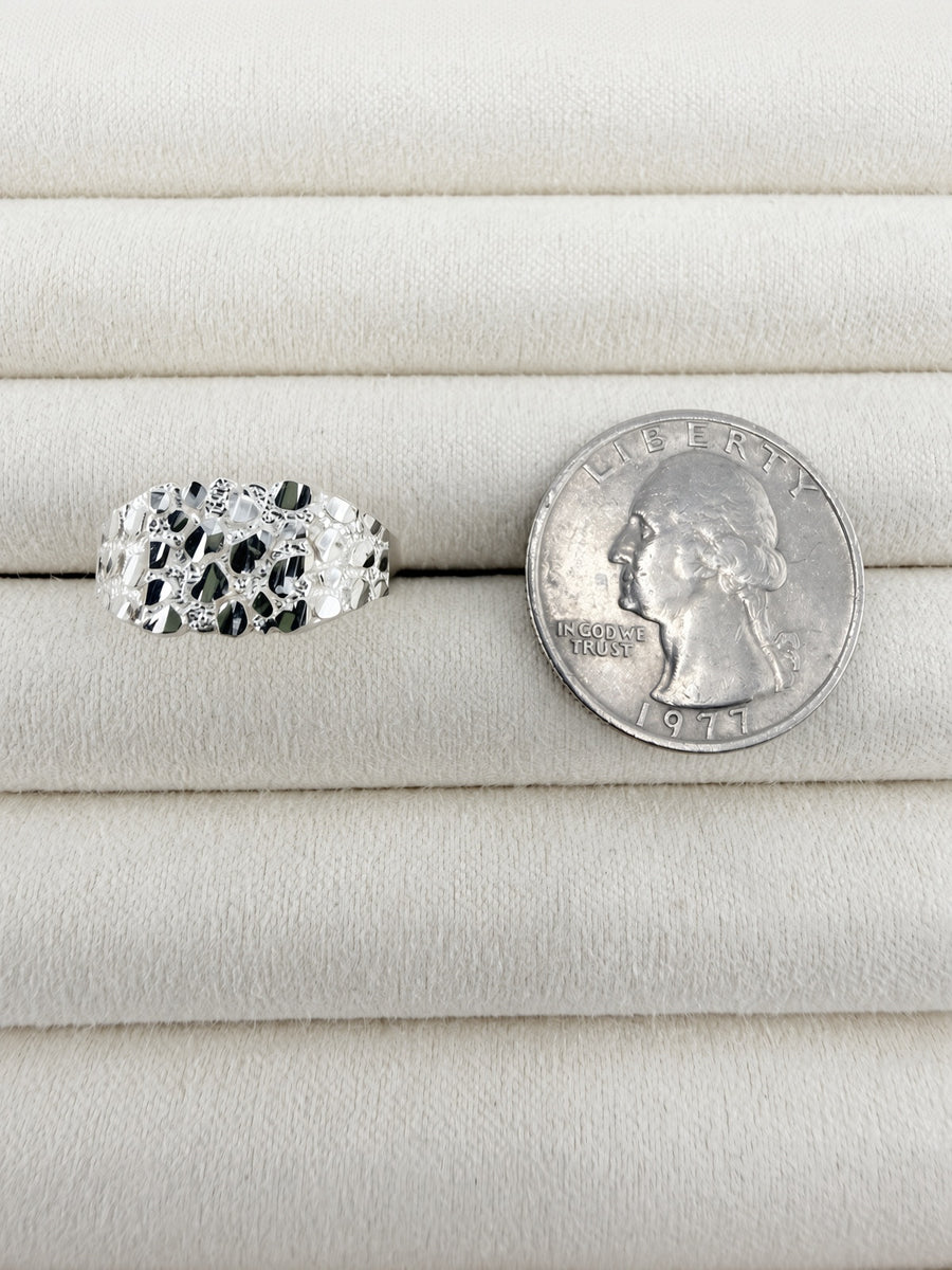 925 Sterling Silver Nugget Ring