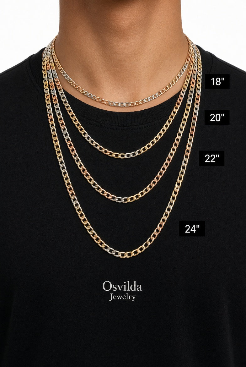 10K Yellow Gold Curb Chain – 4.5mm