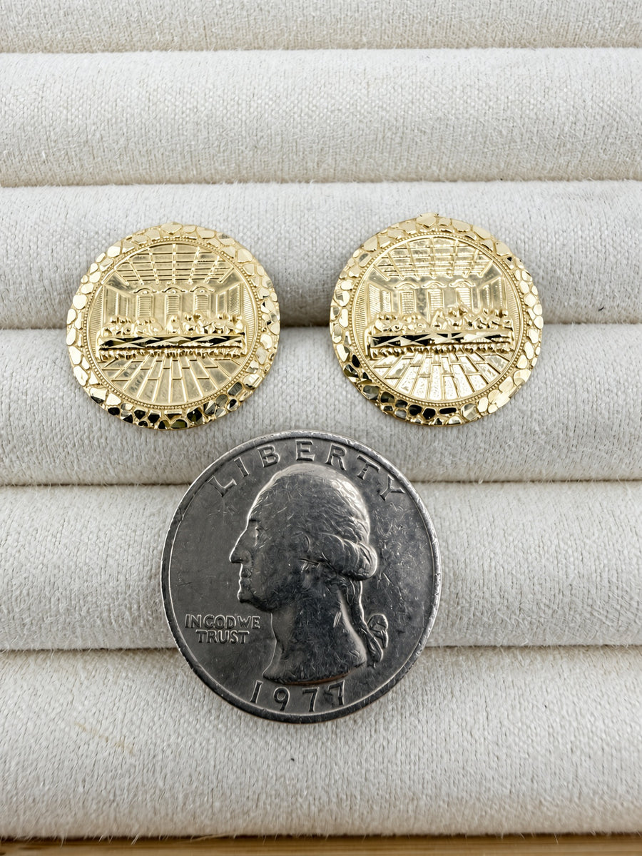 10kt Last Supper Stud Earrings