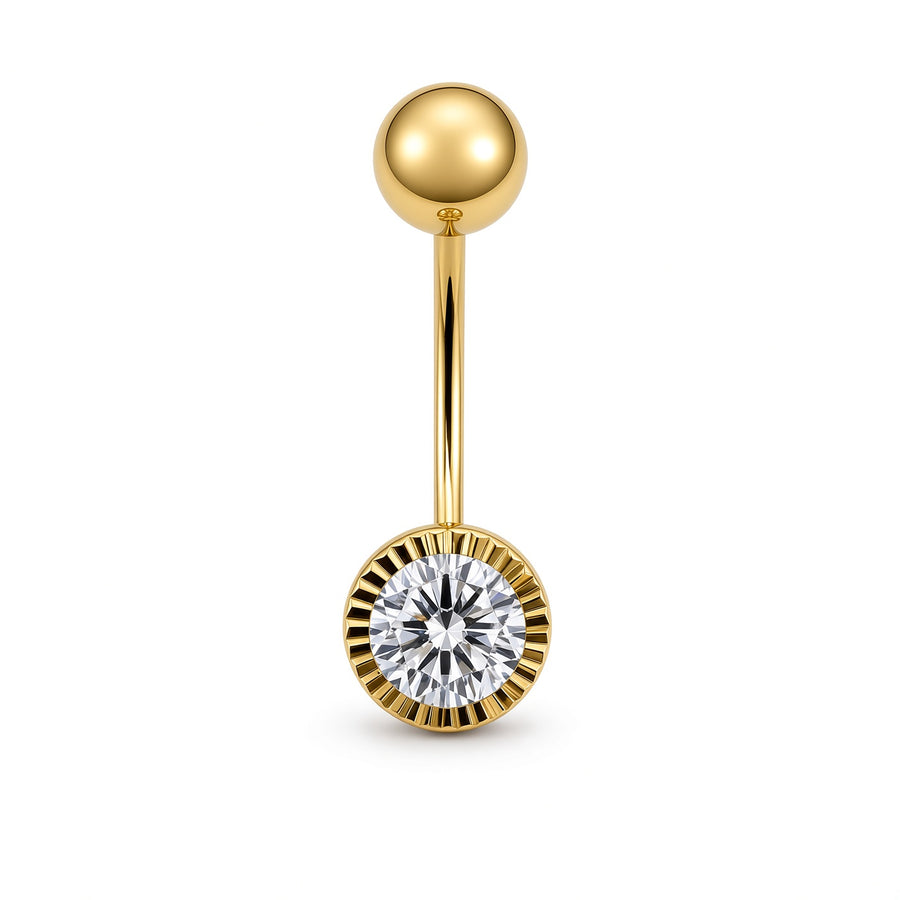 14kt Yellow Gold Belly Button Piercing