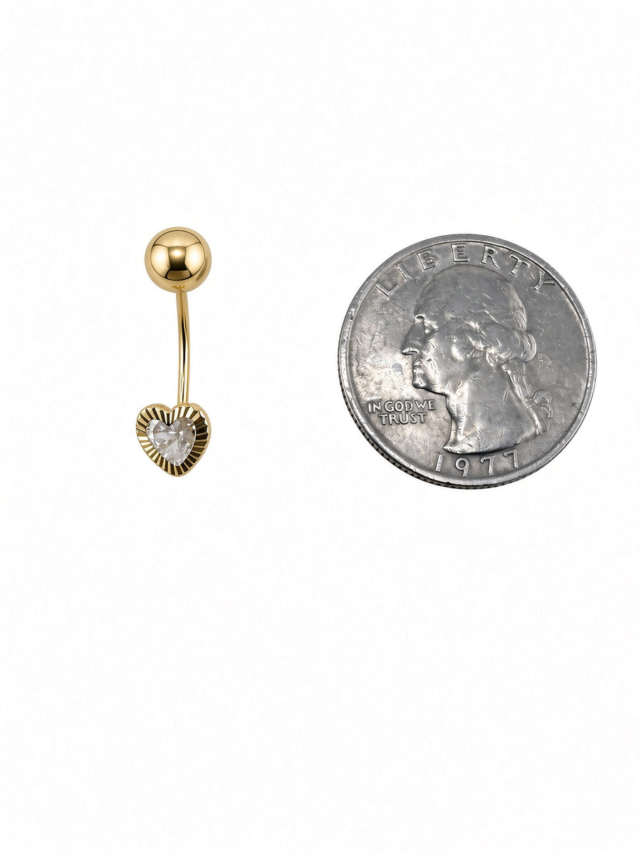 14kt Yellow Gold Belly Button Piercing