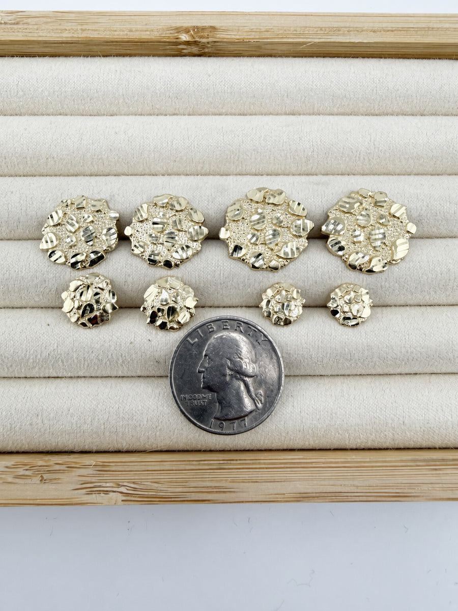 10kt Nugget Stud Earrings