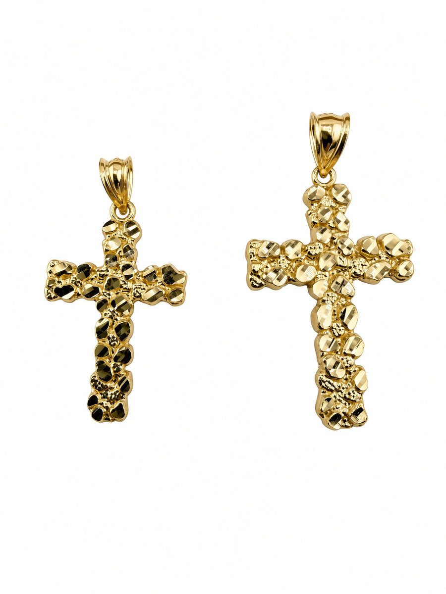 10kt Gold Nugget cross