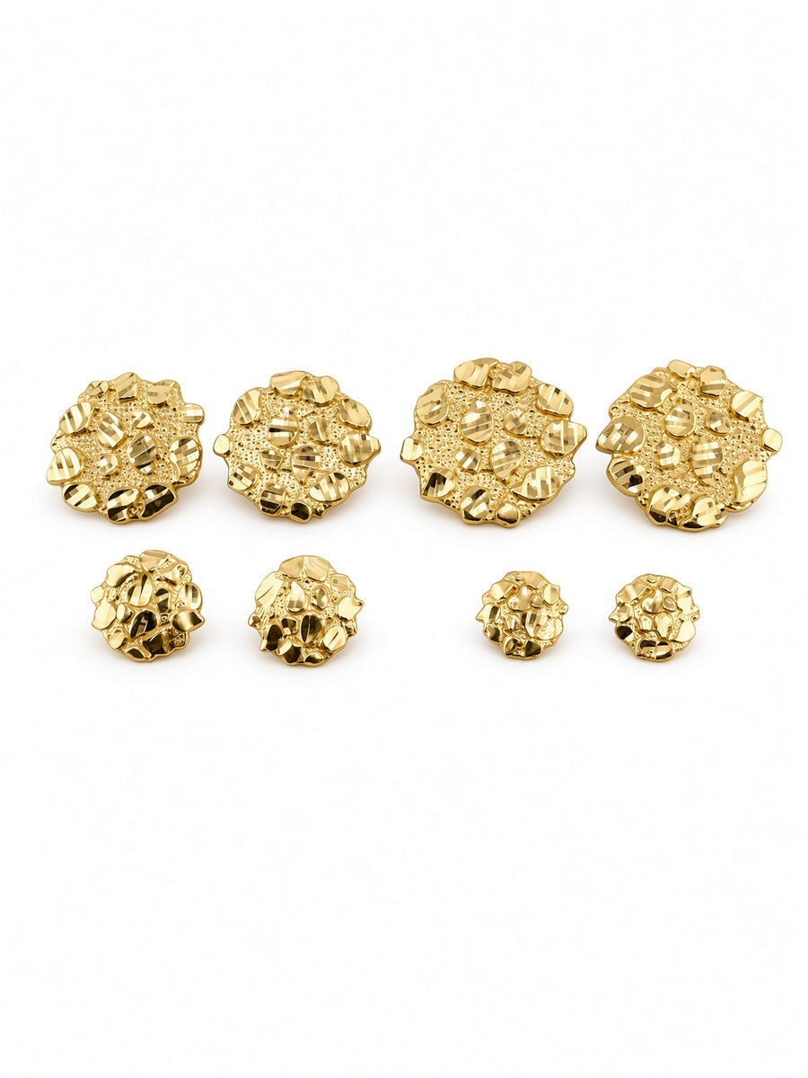 10kt Nugget Stud Earrings