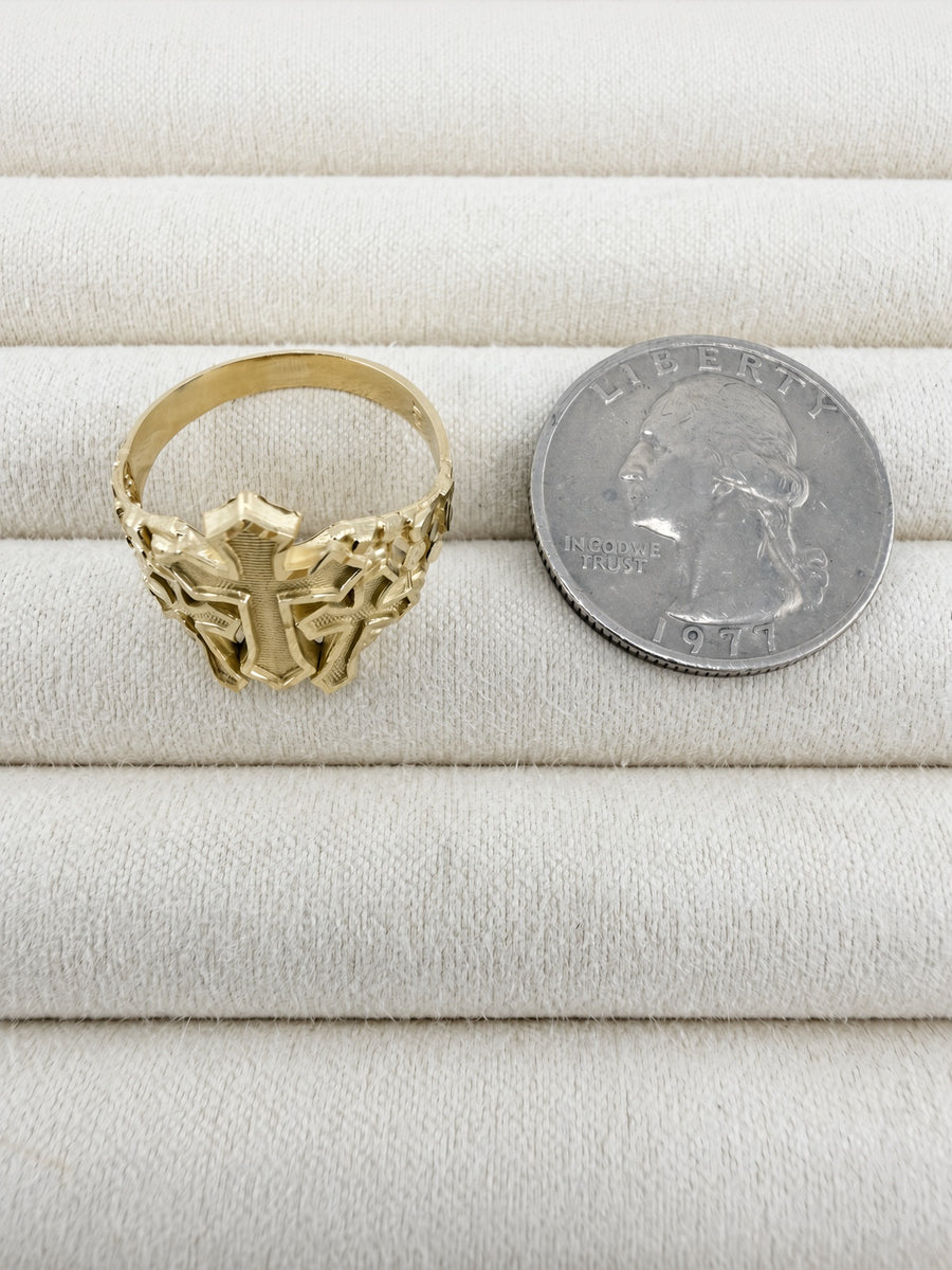 14kt Yellow Gold Cross Ring