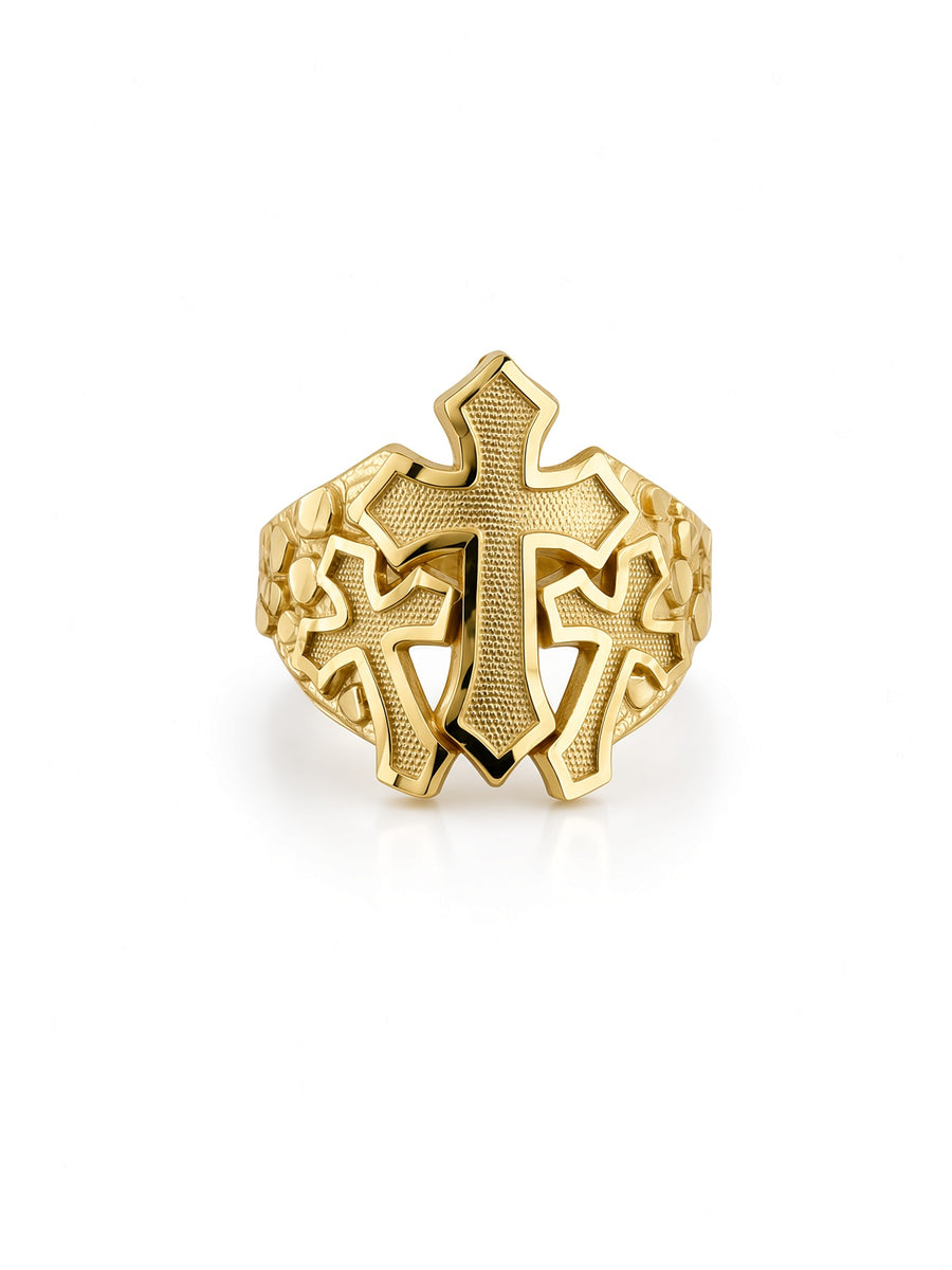 14kt Yellow Gold Cross Ring