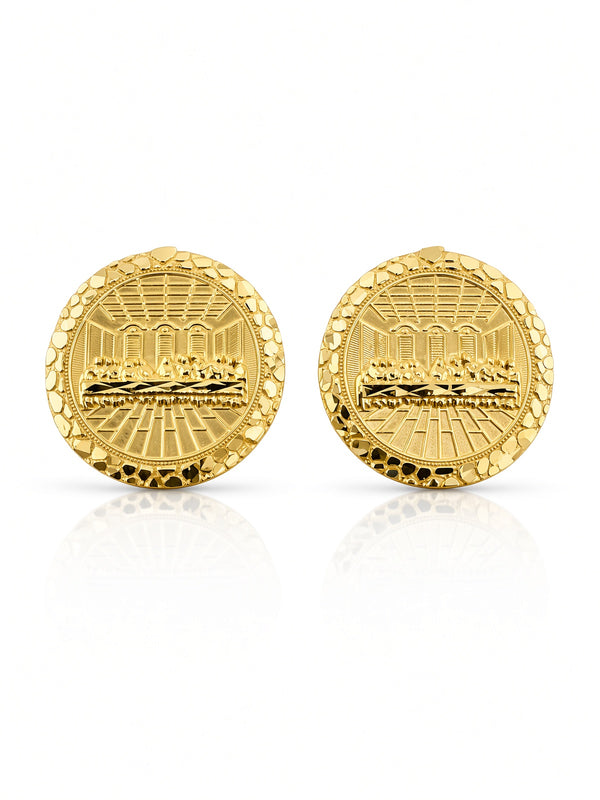 10kt Last Supper Stud Earrings