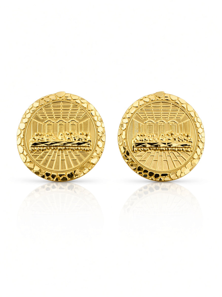 10kt Last Supper Stud Earrings