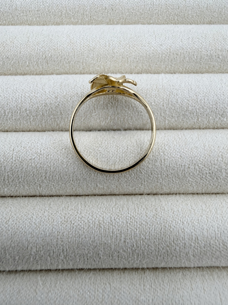 10K Yellow Gold Flower Ring