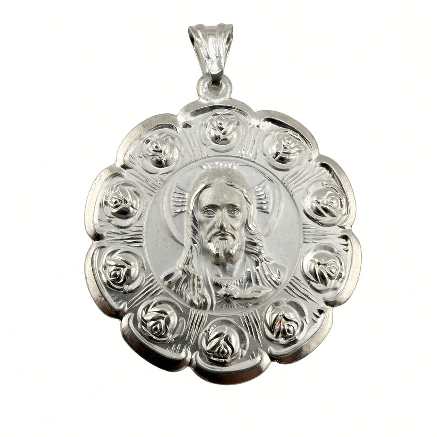 925 Sterling Silver Jesus & Guadalupe Charm