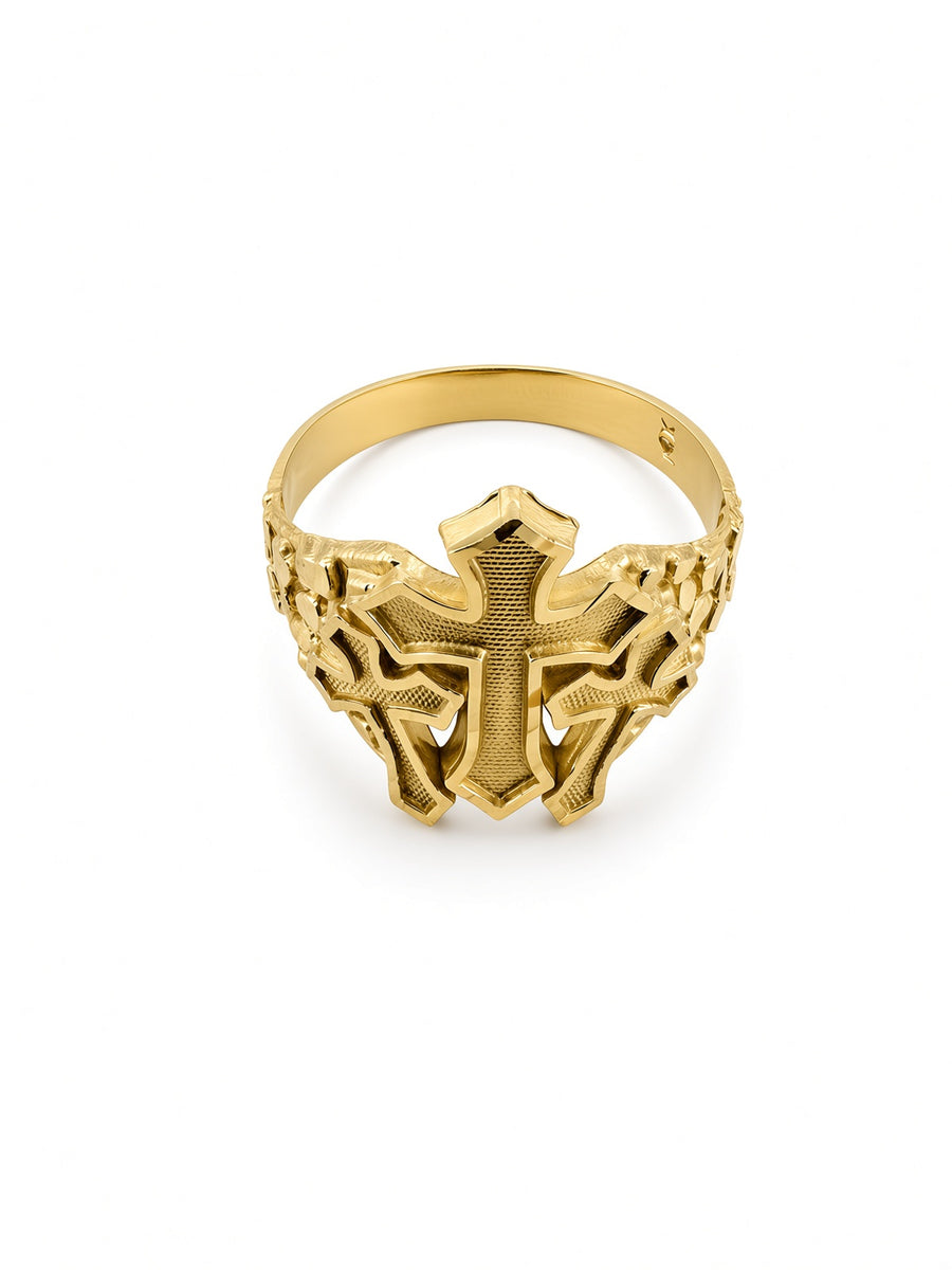 14kt Yellow Gold Cross Ring